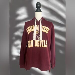 Rivalry Threads Maroon Crewneck Sweatshirt with Gold Lettering